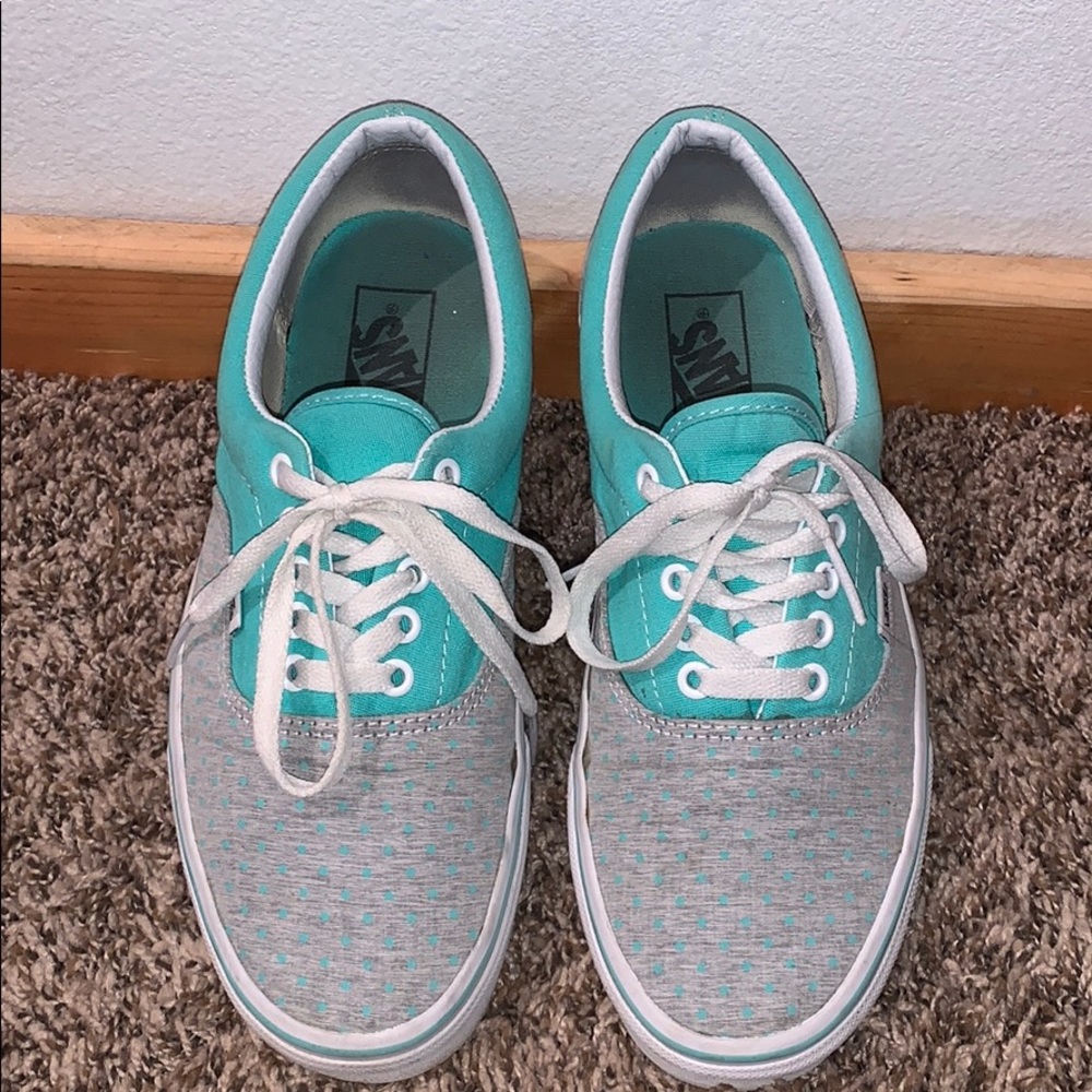 Sea Foam Polka Dot Vans